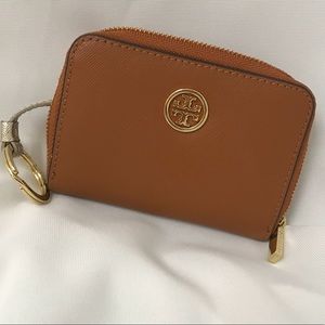 New Tory Burch Robinson zip coin case wallet card
